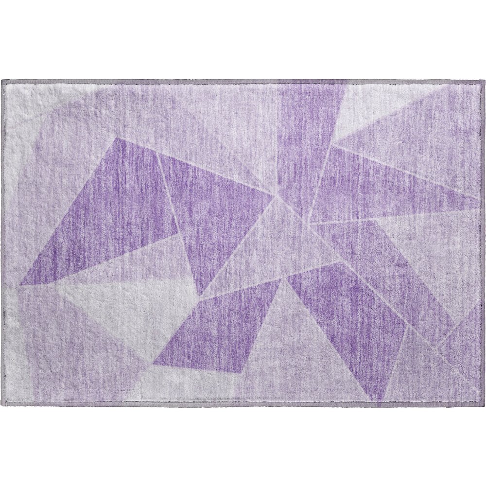 Premium Machine Washable Mayfield  Lilac 1'8" x 2'6" Rug. Picture 1
