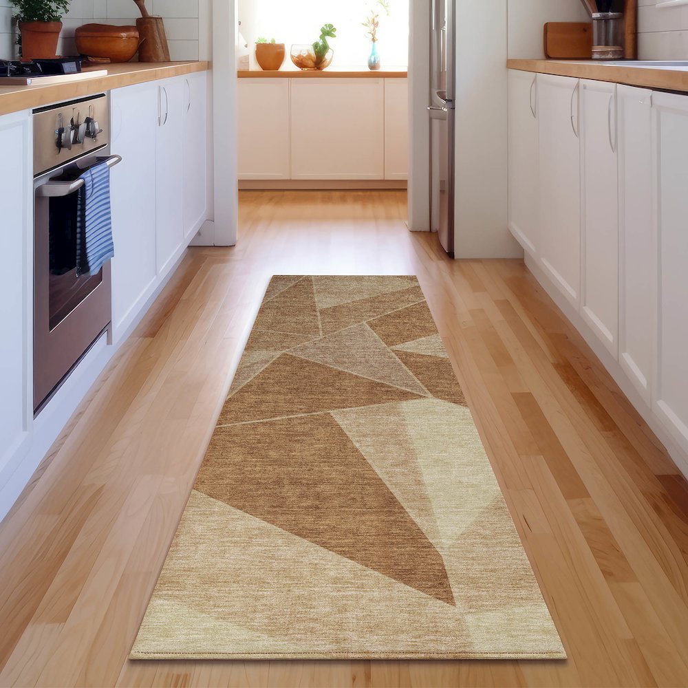 Premium Machine Washable Mayfield  Paprika 2'3" x 7'6" Runner Rug. Picture 5