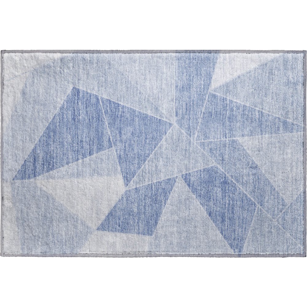 Premium Machine Washable Mayfield  Sky 1'8" x 2'6" Rug. Picture 1