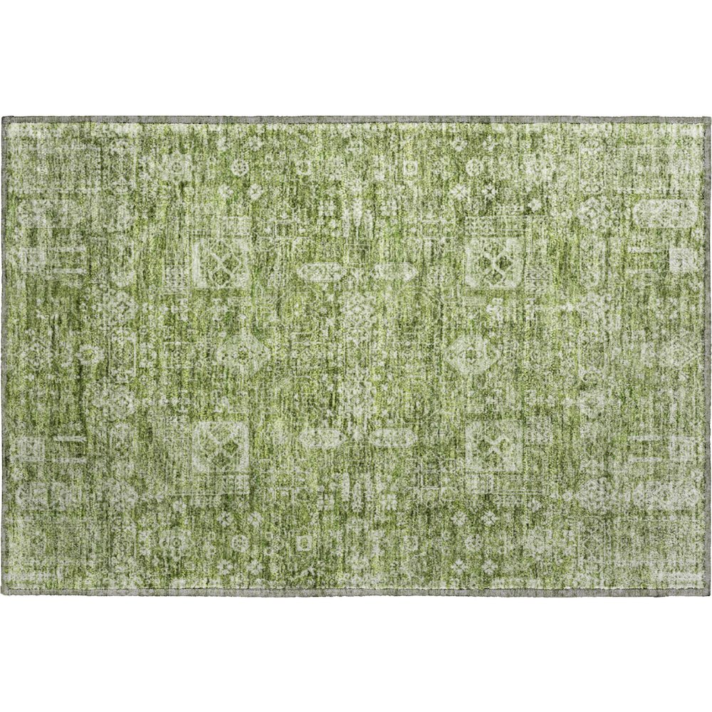 Premium Machine Washable Mayfield  Aloe 1'8" x 2'6" Rug. Picture 1