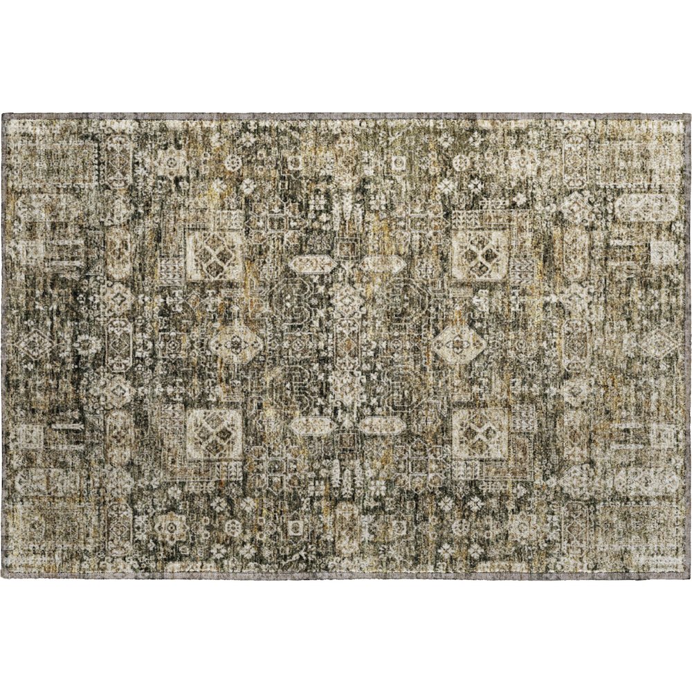 Premium Machine Washable Mayfield  Coffee 1'8" x 2'6" Rug. Picture 1