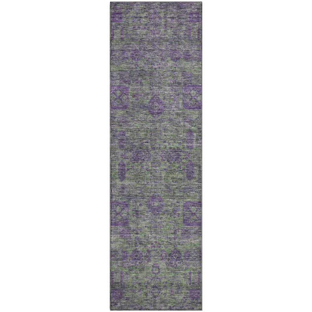 Premium Machine Washable Mayfield  Fern 2'3" x 7'6" Runner Rug. Picture 1