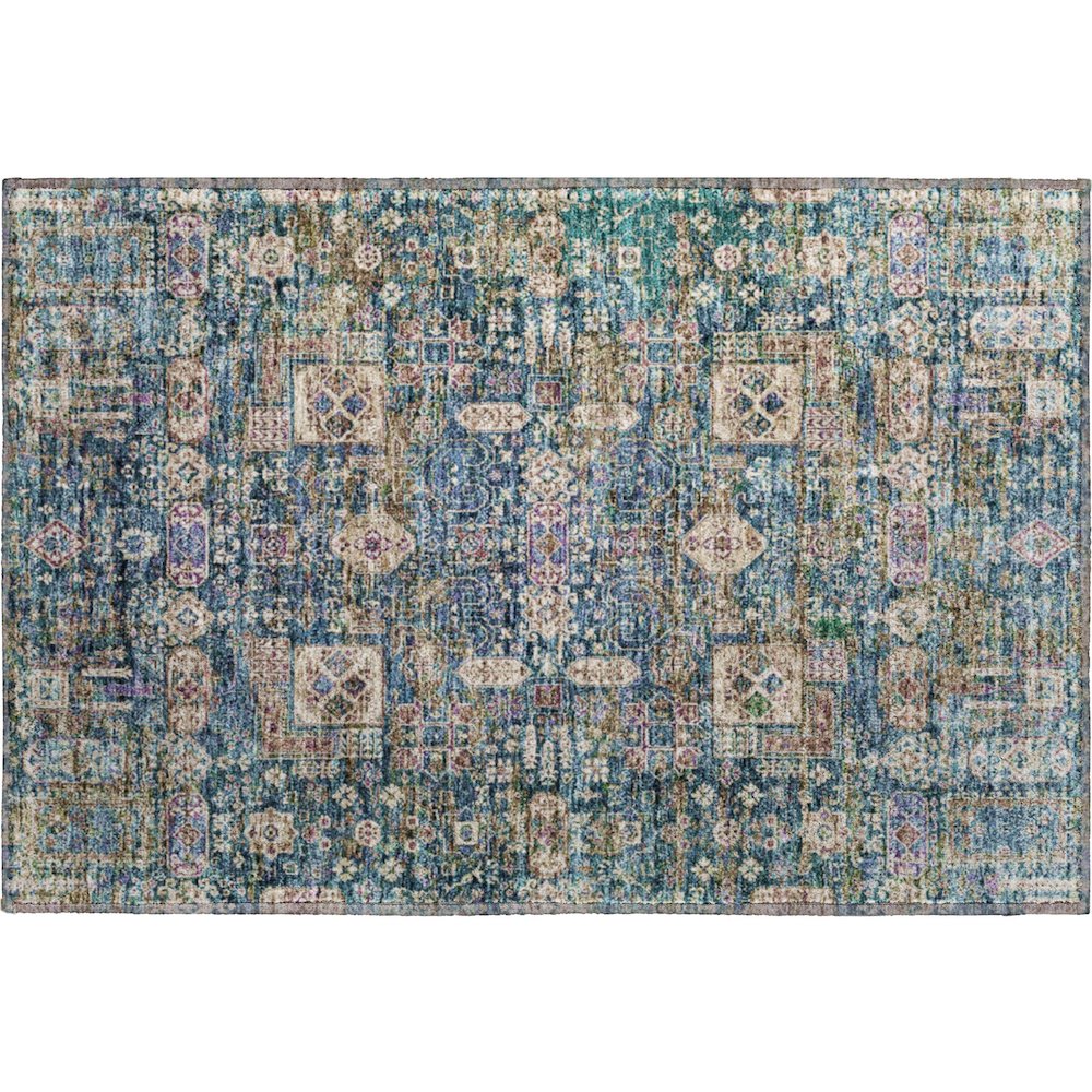 Premium Machine Washable Mayfield  Green 1'8" x 2'6" Rug. Picture 1