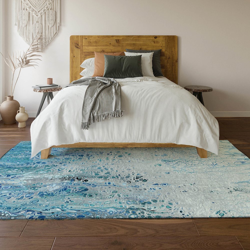 Premium Machine Washable Mayfield  Shoreline 2'6" x 3'10" Rug. Picture 6