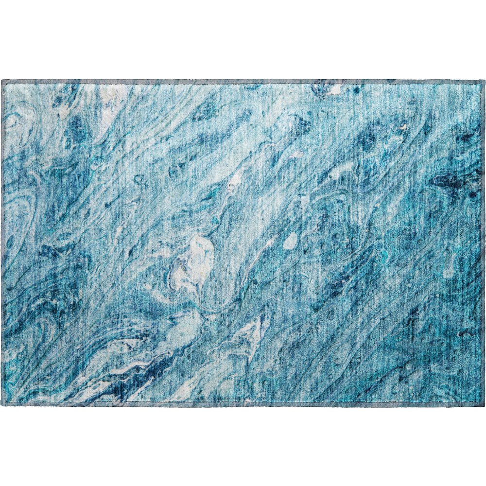 Premium Machine Washable Mayfield  Sky 1'8" x 2'6" Rug. Picture 1