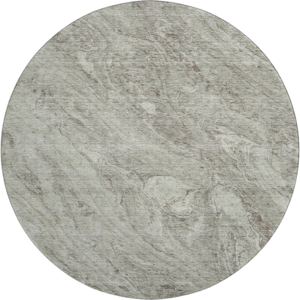 Premium Machine Washable Mayfield  Taupe 8' x 8' Round Rug. Picture 1