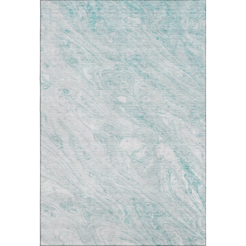 Premium Machine Washable Mayfield  Teal 2'6" x 3'10" Rug. Picture 1