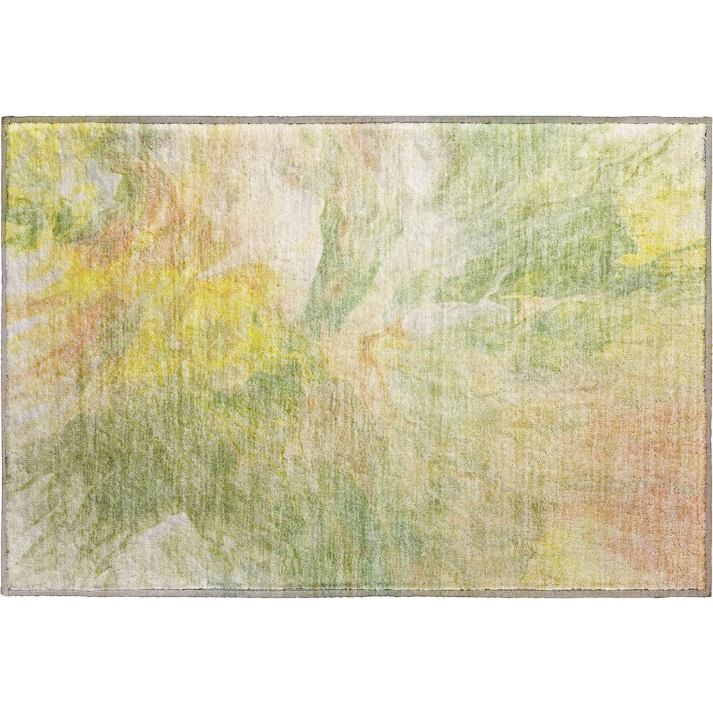 Premium Machine Washable Mayfield  Green 1'8" x 2'6" Rug. Picture 1