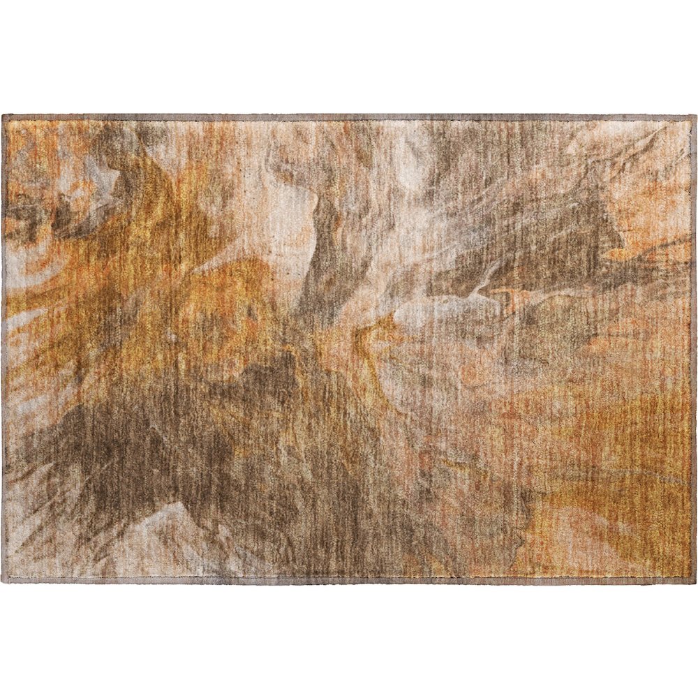 Premium Machine Washable Mayfield  Paprika 1'8" x 2'6" Rug. Picture 1