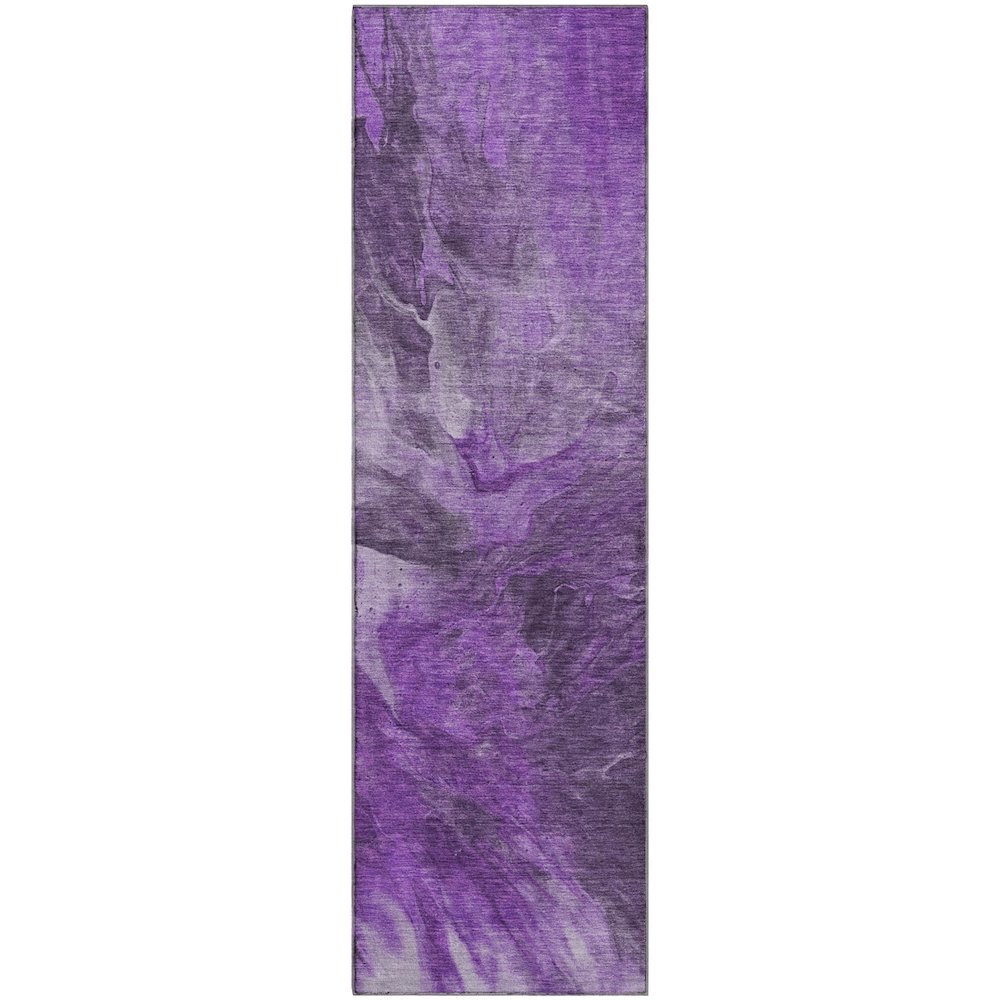 Premium Machine Washable Mayfield  Purple 2'3" x 7'6" Runner Rug. Picture 1
