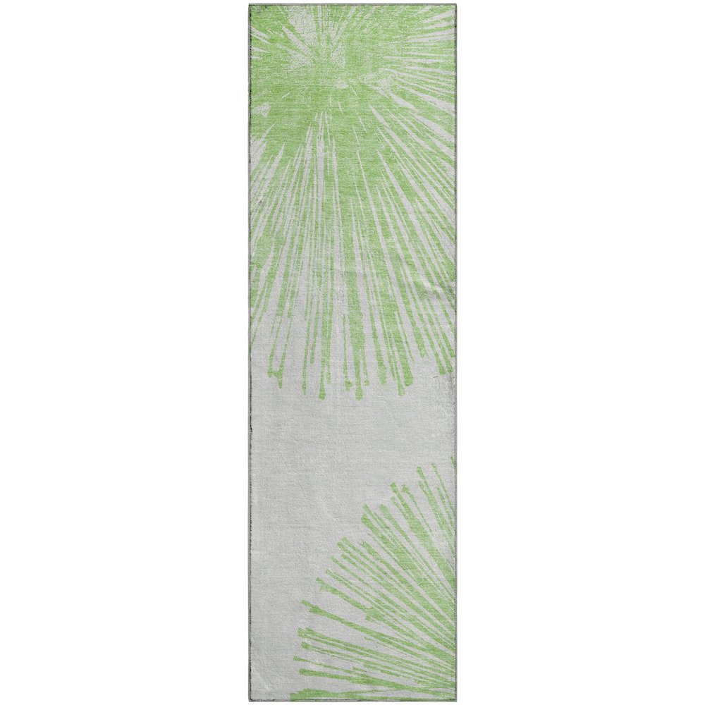 Premium Machine Washable Mayfield  Aloe 2'3" x 7'6" Runner Rug. Picture 1
