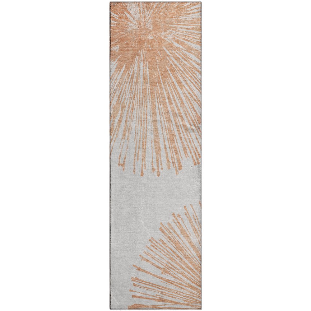 Premium Machine Washable Mayfield  Salmon 2'3" x 7'6" Runner Rug. Picture 1