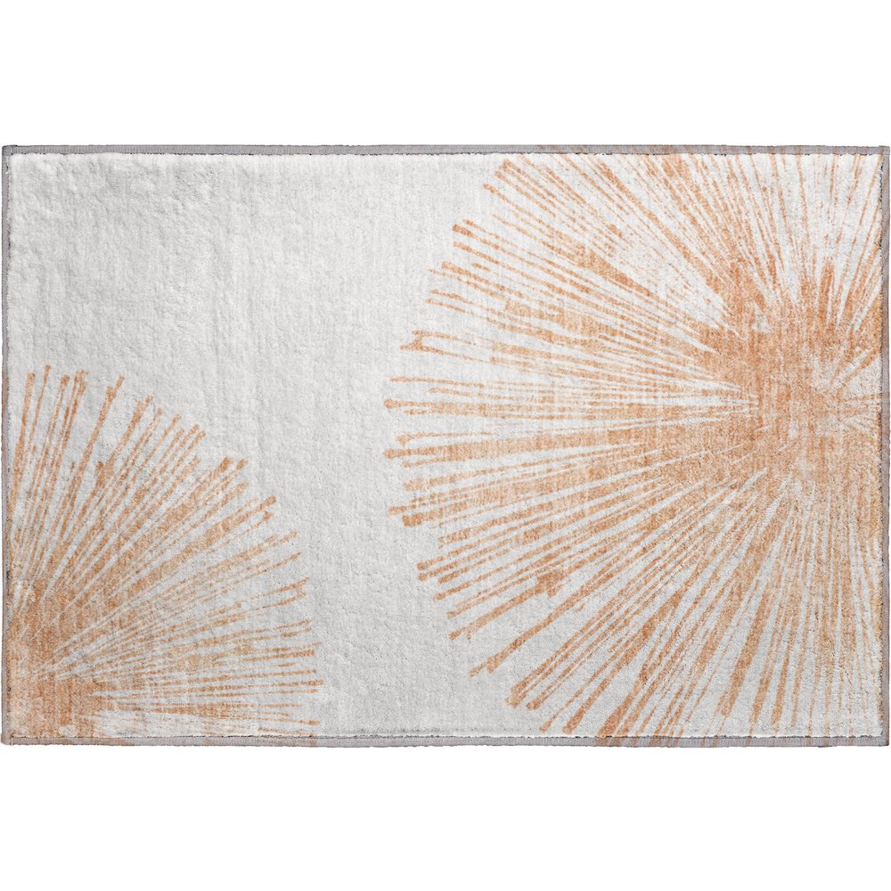 Premium Machine Washable Mayfield  Salmon 1'8" x 2'6" Rug. Picture 1