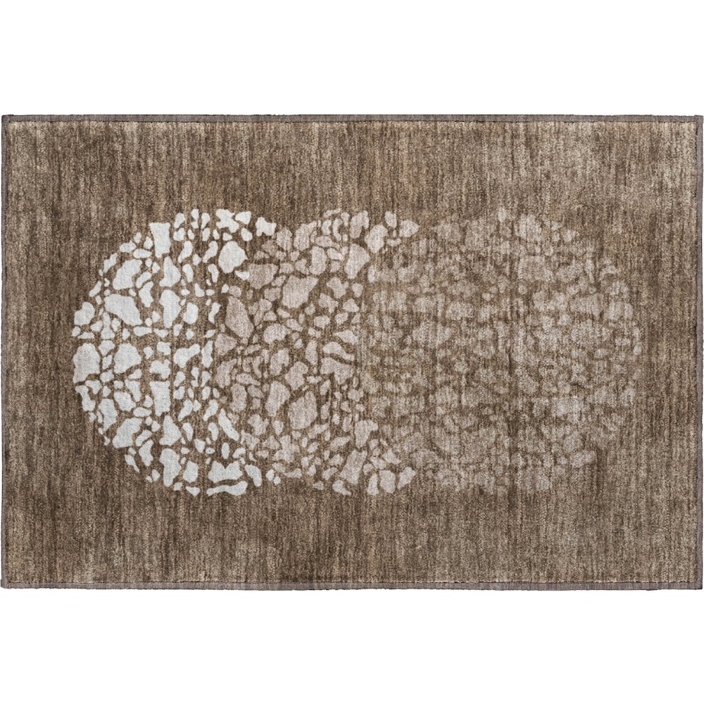 Premium Machine Washable Mayfield  Chocolate 1'8" x 2'6" Rug. Picture 1