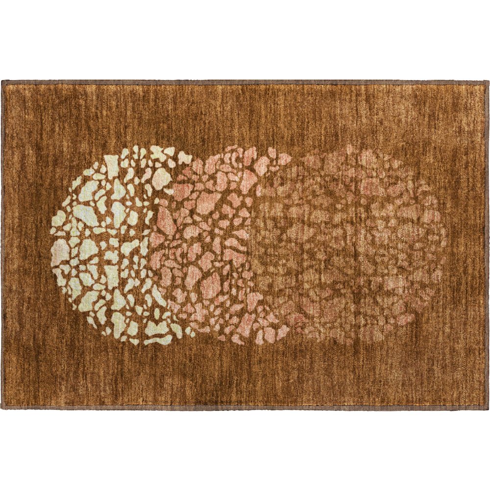 Premium Machine Washable Mayfield  Paprika 1'8" x 2'6" Rug. Picture 1
