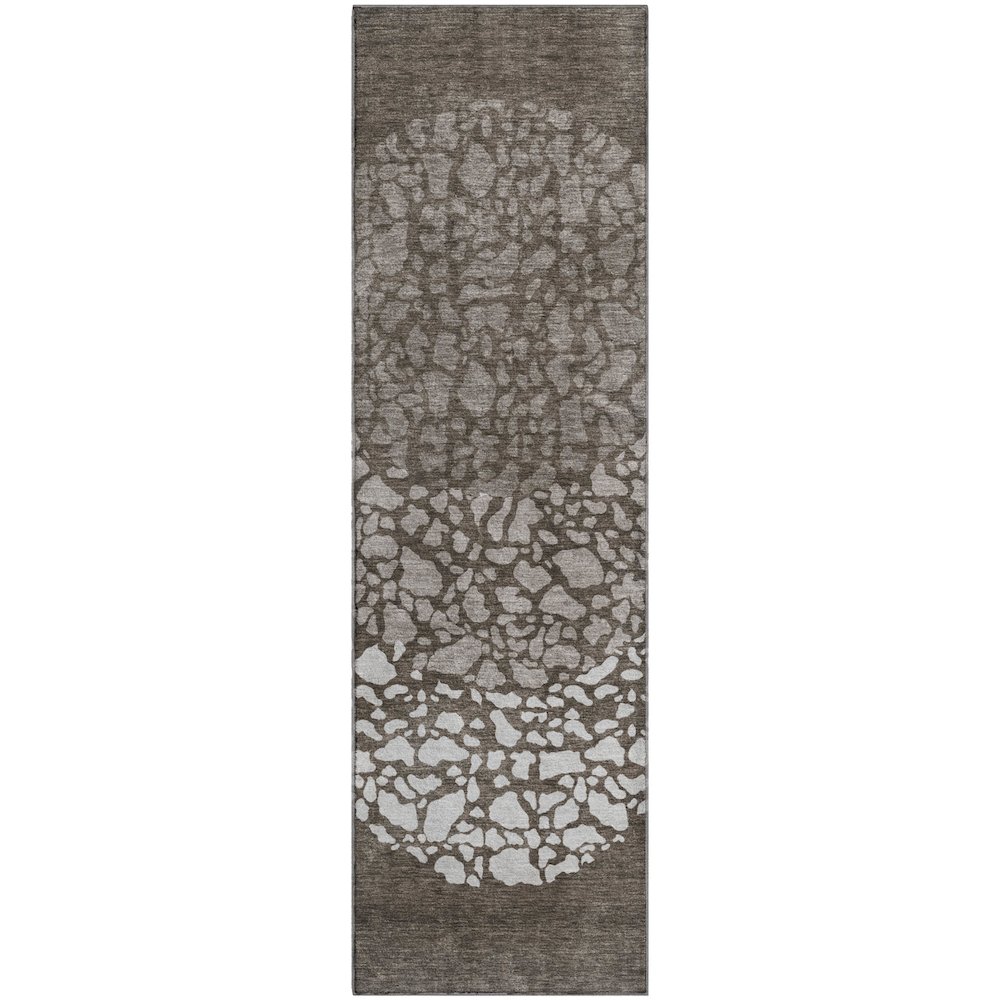 Premium Machine Washable Mayfield  Taupe 2'3" x 7'6" Runner Rug. Picture 1
