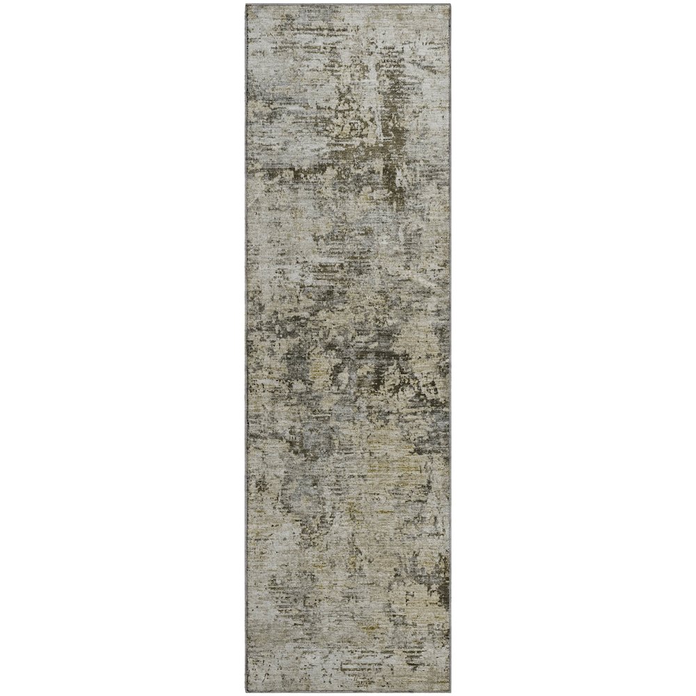 Premium Machine Washable Mayfield  Taupe 2'3" x 7'6" Runner Rug. Picture 1
