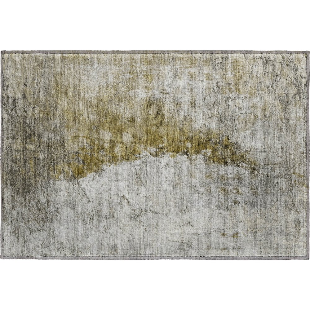 Premium Machine Washable Mayfield  Brown 1'8" x 2'6" Rug. Picture 1