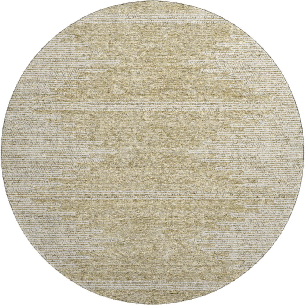 Premium Machine Washable Mayfield  Beige 8' x 8' Round Rug. Picture 1