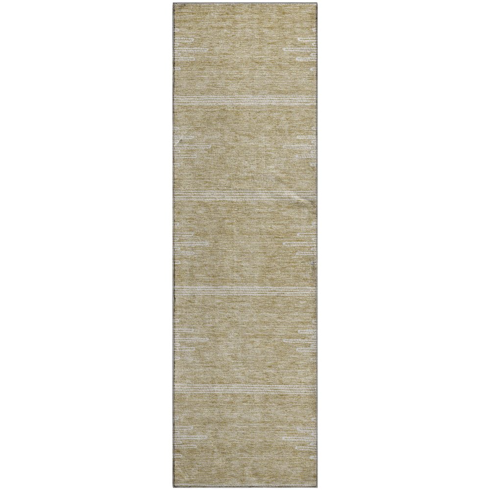 Premium Machine Washable Mayfield  Beige 2'3" x 7'6" Runner Rug. Picture 1