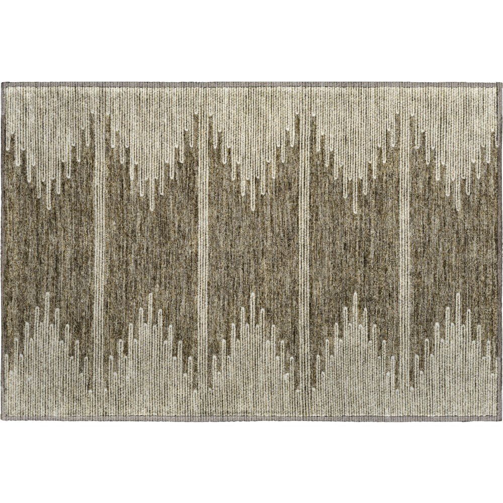 Premium Machine Washable Mayfield  Coffee 1'8" x 2'6" Rug. Picture 1