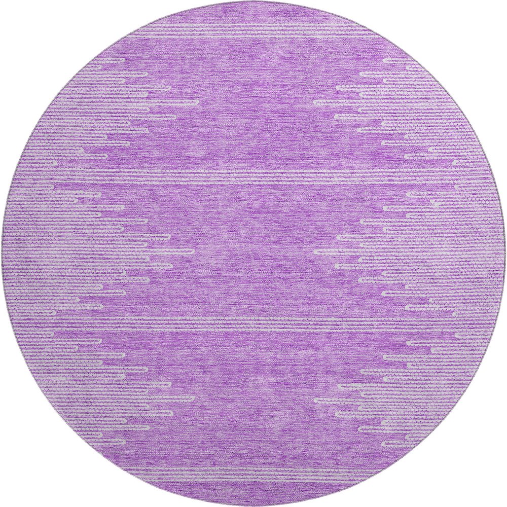 Premium Machine Washable Mayfield  Lavender 8' x 8' Round Rug. Picture 1