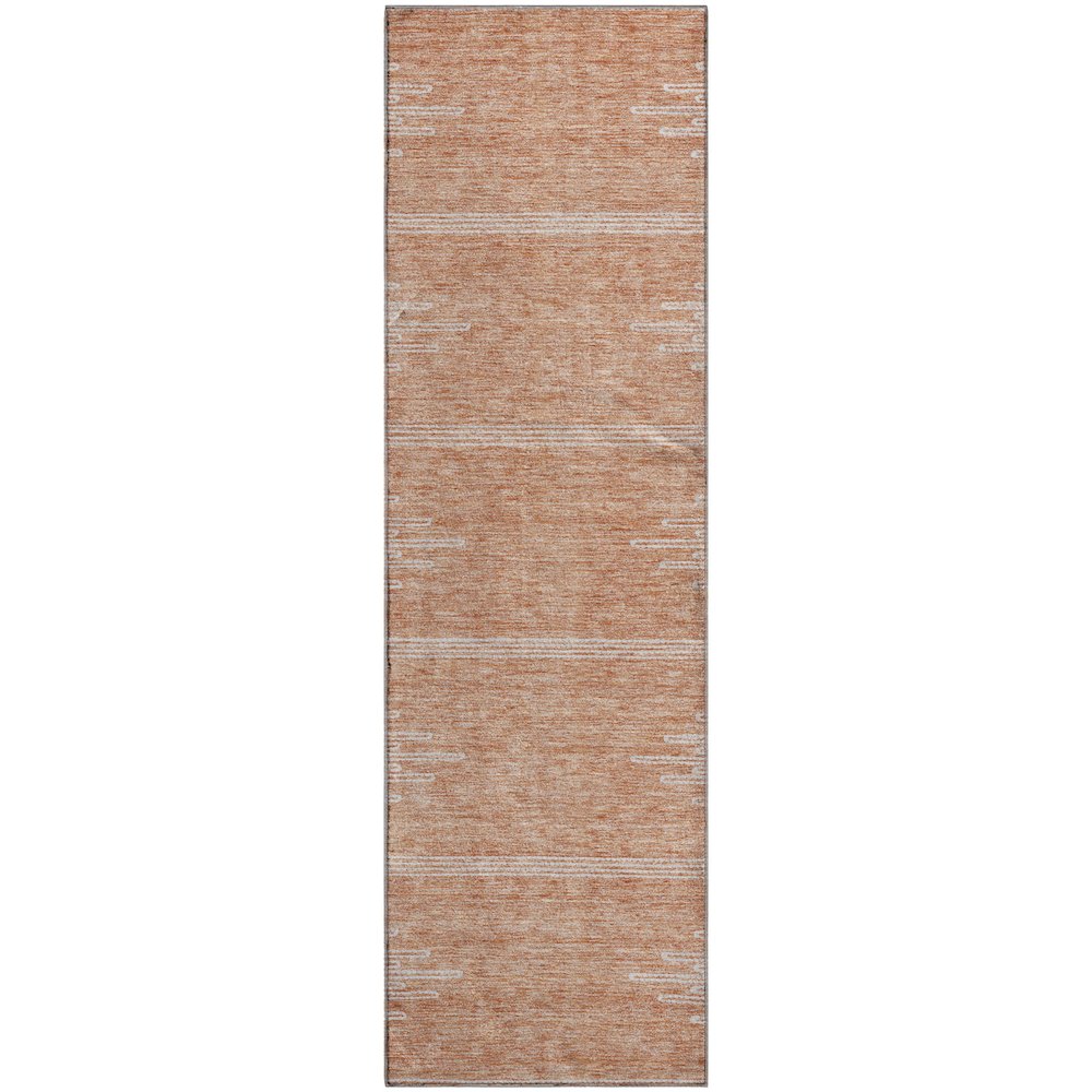 Premium Machine Washable Mayfield  Salmon 2'3" x 7'6" Runner Rug. Picture 1