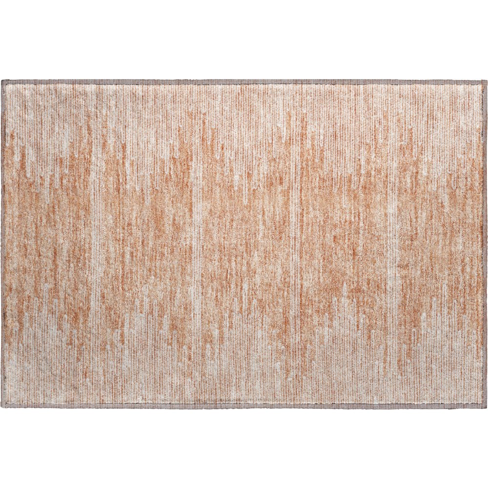 Premium Machine Washable Mayfield  Salmon 1'8" x 2'6" Rug. Picture 1