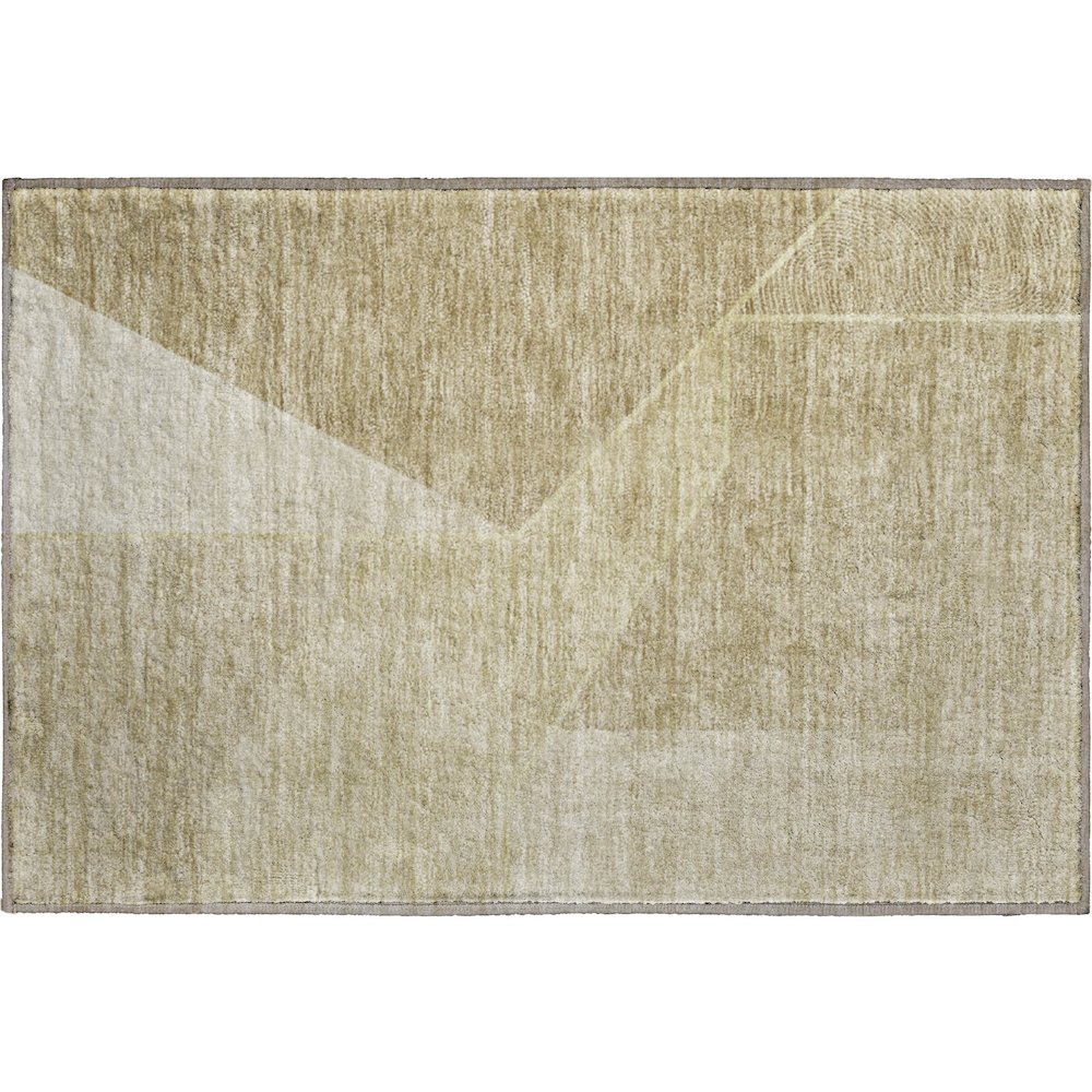 Premium Machine Washable Mayfield  Beige 1'8" x 2'6" Rug. Picture 1