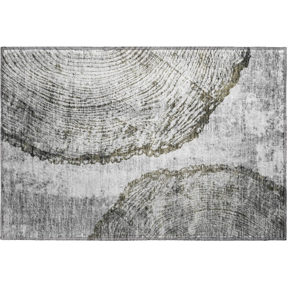 Premium Machine Washable Mayfield  Gray 1'8" x 2'6" Rug. Picture 1