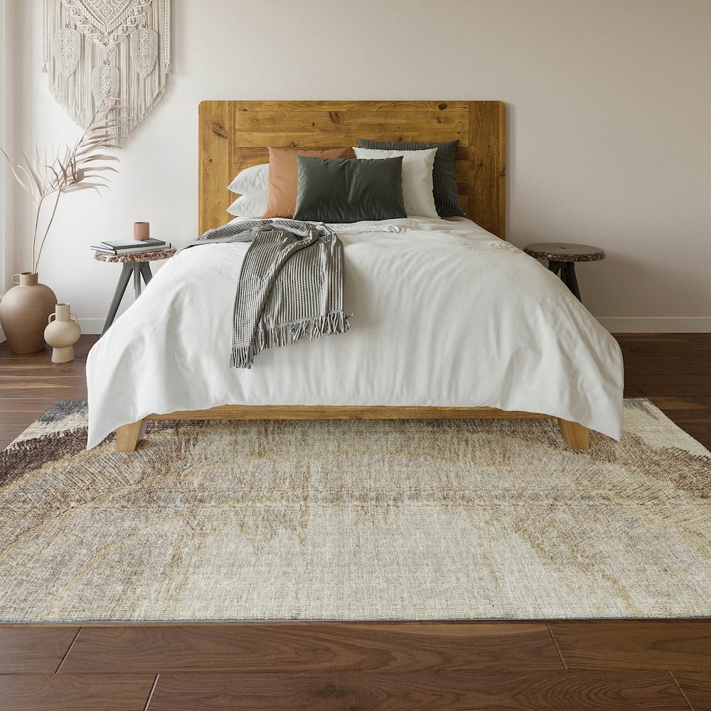 Premium Machine Washable Mayfield  Brown 2'6" x 3'10" Rug. Picture 6