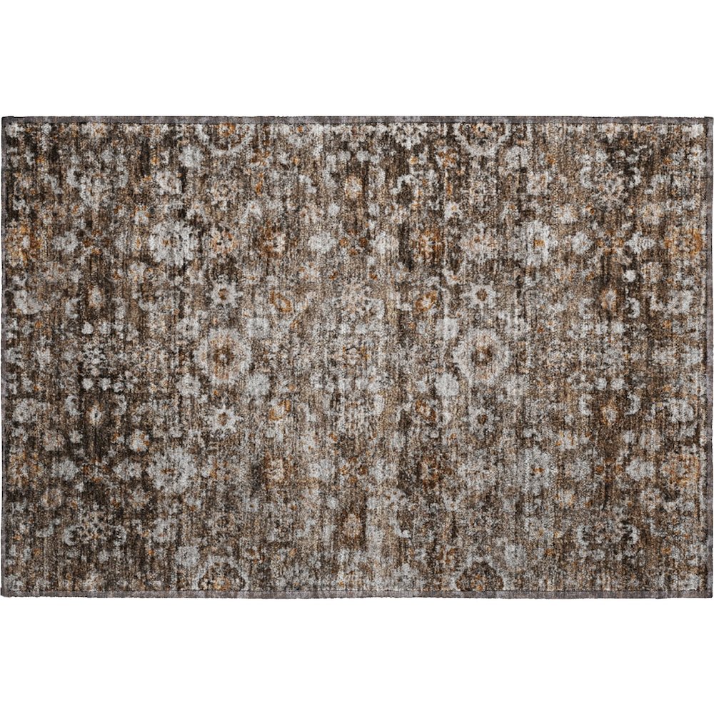Premium Machine Washable Mayfield  Fudge 1'8" x 2'6" Rug. Picture 1