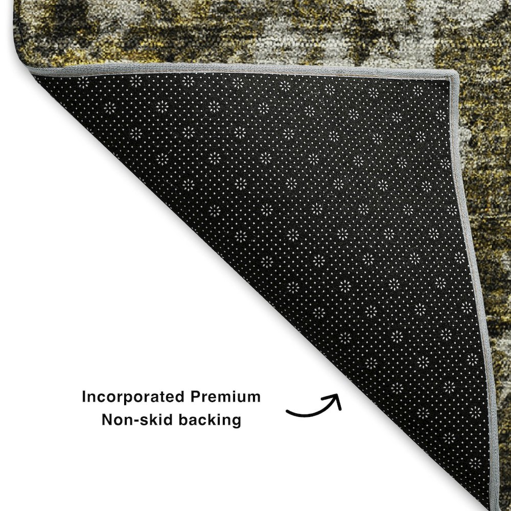 Premium Machine Washable Mayfield  Mocha 1'8" x 2'6" Rug. Picture 2