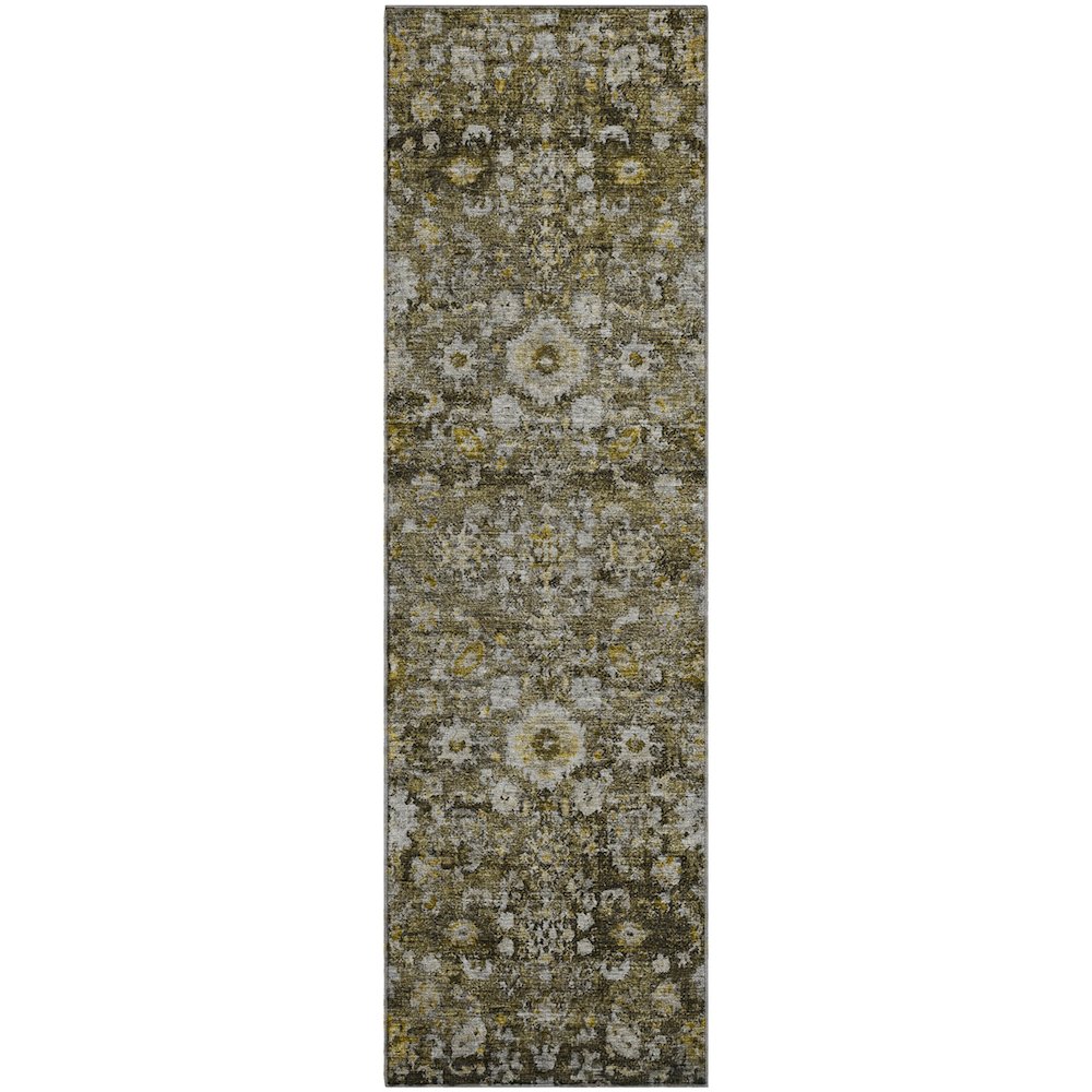 Premium Machine Washable Mayfield  Mocha 2'3" x 7'6" Runner Rug. Picture 1