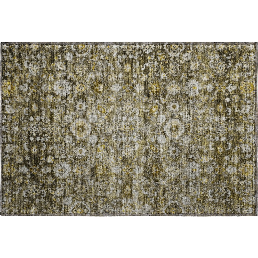Premium Machine Washable Mayfield  Mocha 1'8" x 2'6" Rug. Picture 1
