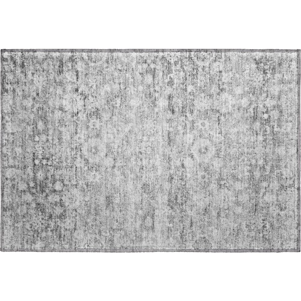 Premium Machine Washable Mayfield  Silver 1'8" x 2'6" Rug. Picture 1