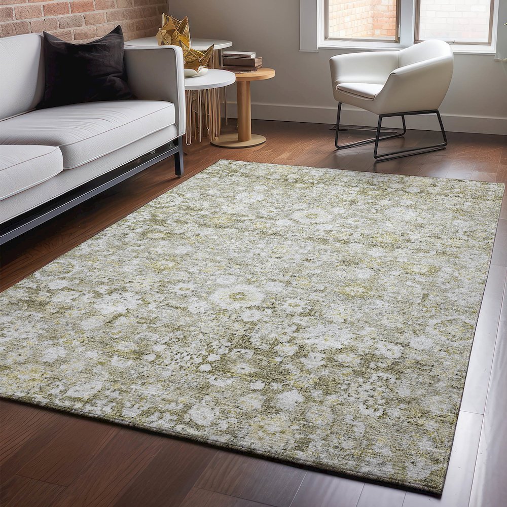 Premium Machine Washable Mayfield  Taupe 2'6" x 3'10" Rug. Picture 5