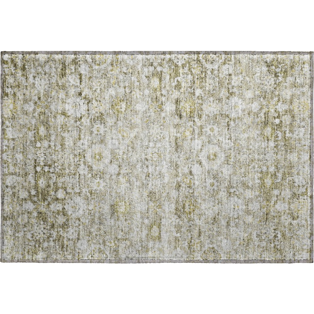 Premium Machine Washable Mayfield  Taupe 1'8" x 2'6" Rug. Picture 1
