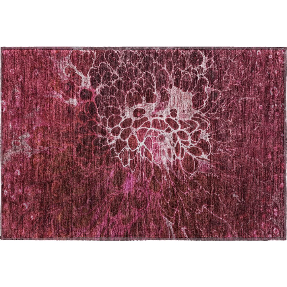 Premium Machine Washable Mayfield AMF652 Merlot 1'8" x 2'6" Rug. Picture 1