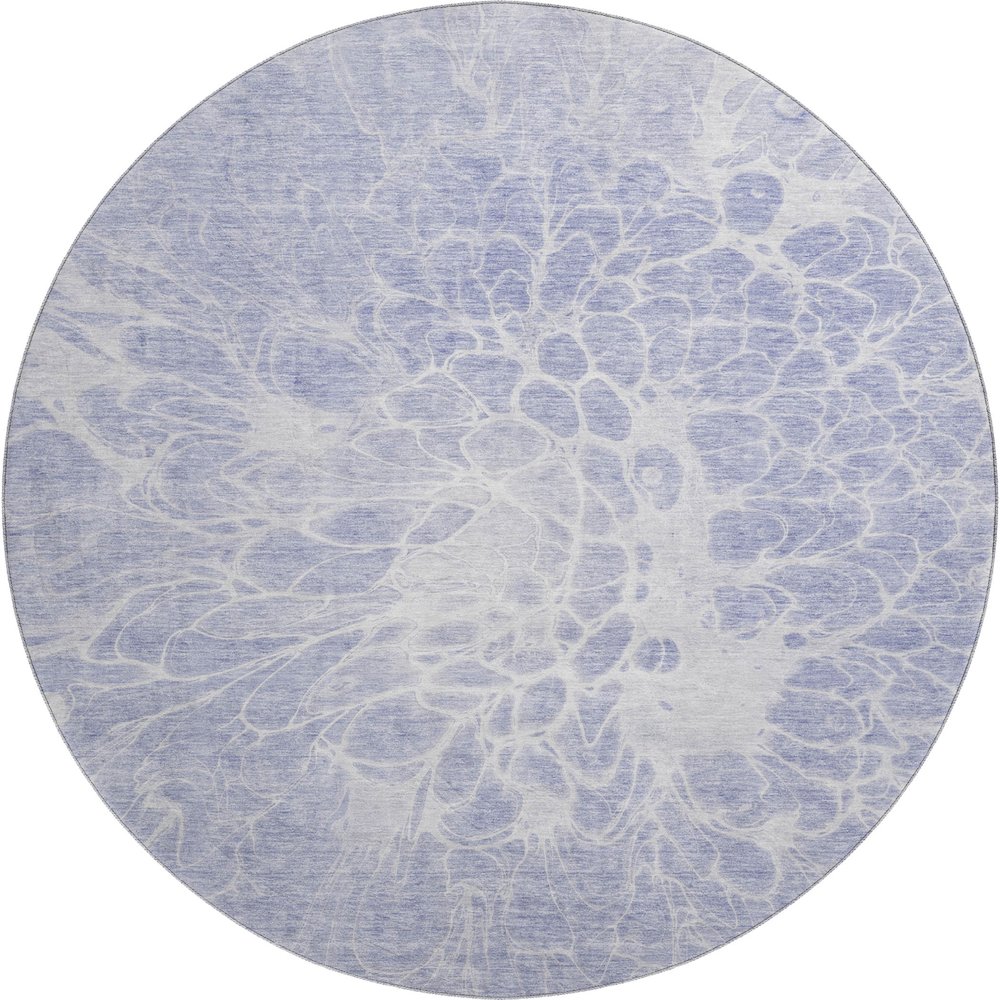 Premium Machine Washable Mayfield AMF653 Lavender 8' x 8' Round Rug. Picture 1