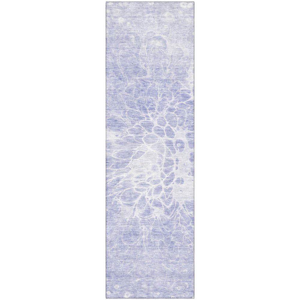 Premium Machine Washable Mayfield AMF653 Lavender 2'3" x 7'6" Runner Rug. Picture 1