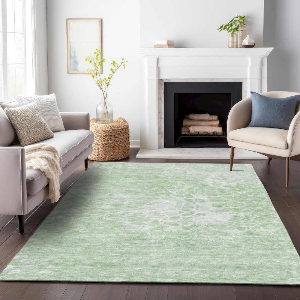 Premium Machine Washable Mayfield AMF653 Mint 2'6" x 3'10" Rug. Picture 5