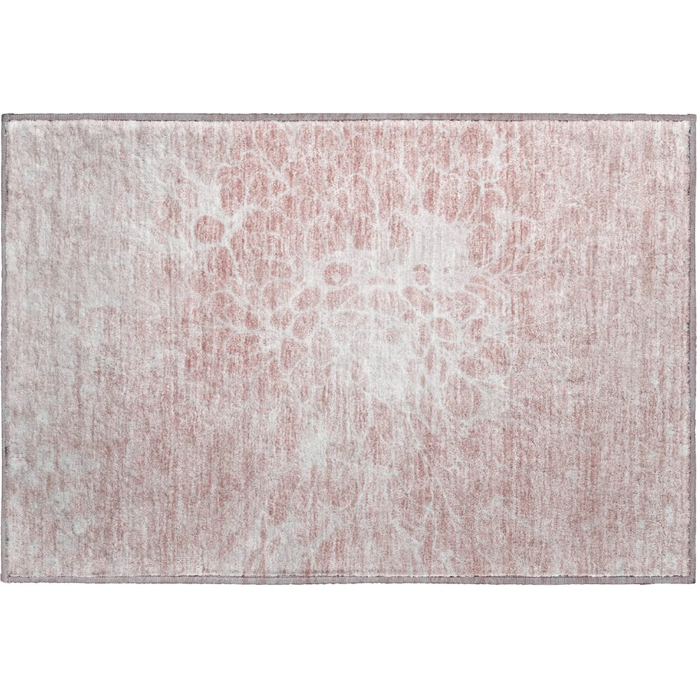 Premium Machine Washable Mayfield AMF653 Pink 1'8" x 2'6" Rug. Picture 1