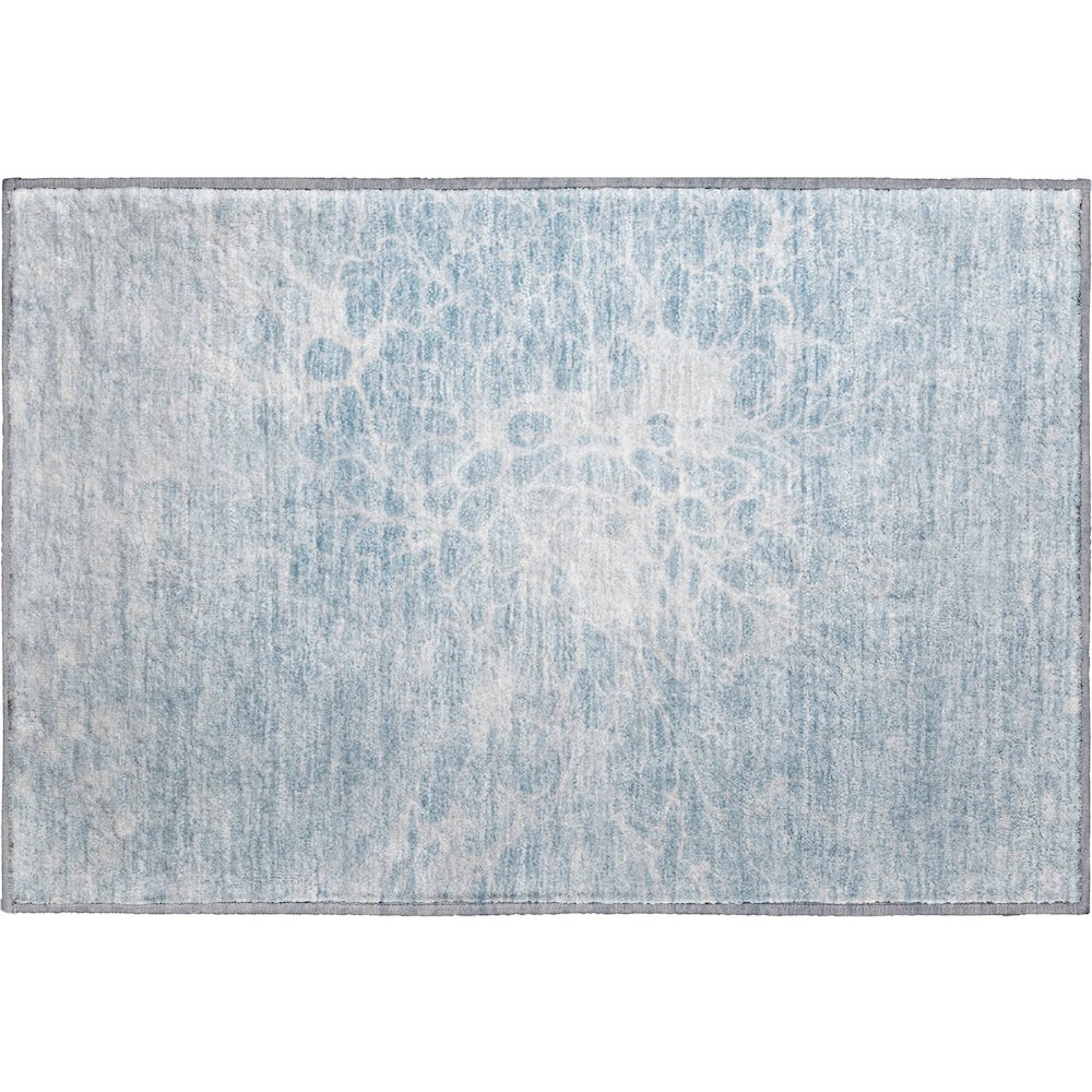 Premium Machine Washable Mayfield AMF653 Sky 1'8" x 2'6" Rug. Picture 1