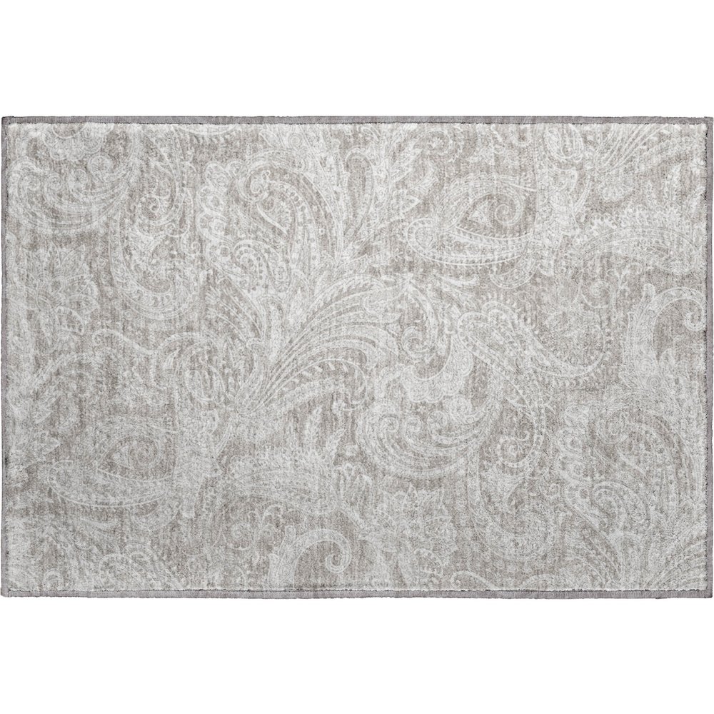 Premium Machine Washable Mayfield AMF654 Taupe 1'8" x 2'6" Rug. Picture 1