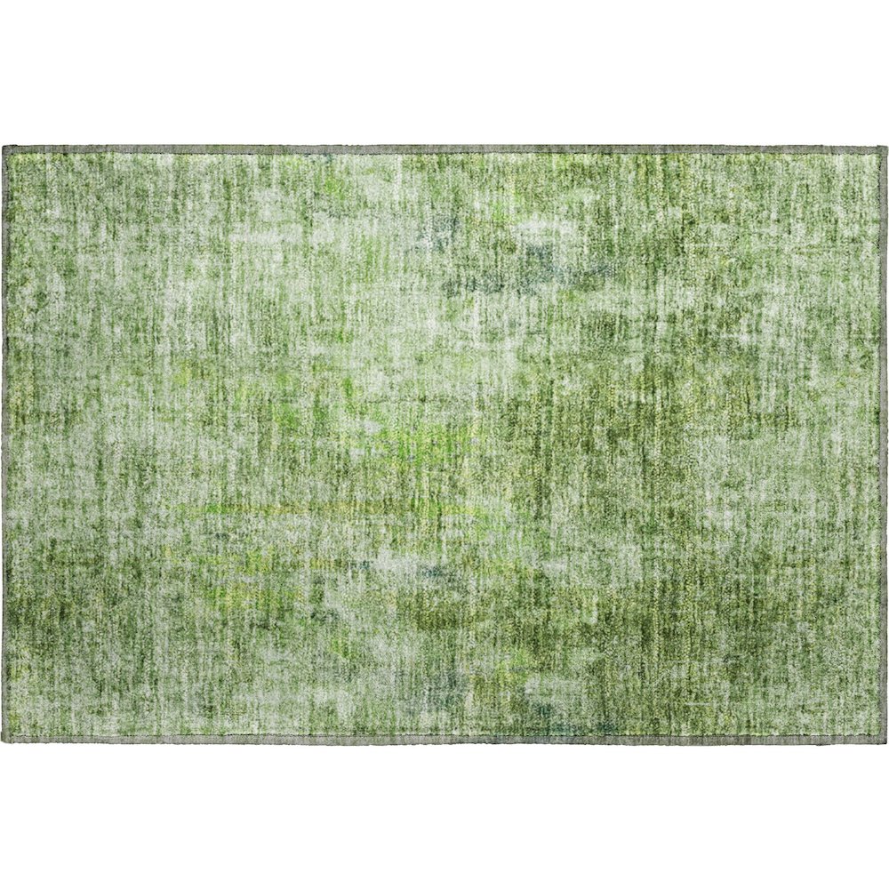 Premium Machine Washable Mayfield AMF656 Olive 1'8" x 2'6" Rug. Picture 1