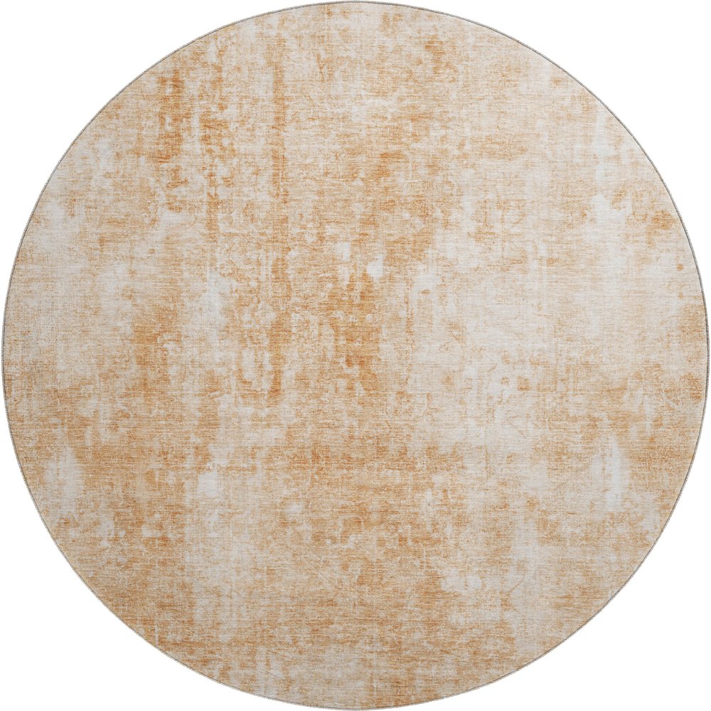 Premium Machine Washable Mayfield AMF656 Terracotta 8' x 8' Round Rug. Picture 1