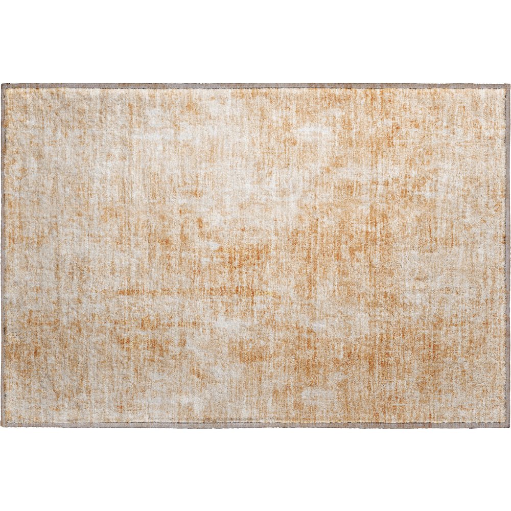 Premium Machine Washable Mayfield AMF656 Terracotta 1'8" x 2'6" Rug. Picture 1