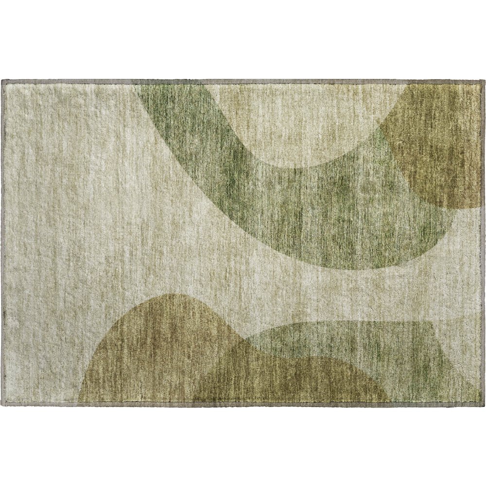 Premium Machine Washable Mayfield AMF657 Beige 1'8" x 2'6" Rug. Picture 1