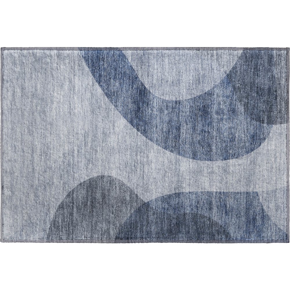 Premium Machine Washable Mayfield AMF657 Blue 1'8" x 2'6" Rug. Picture 1